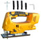 18V Cordless Jigsaw Compatible with Dewalt 20V Battery, 0-3000RPM, Brushless Cordless Electric Jigsaw, 45° Bevel Adjustment, 4pcs Blades, LED Light, to Cut Wood, Plastic and Metal (Body Only)