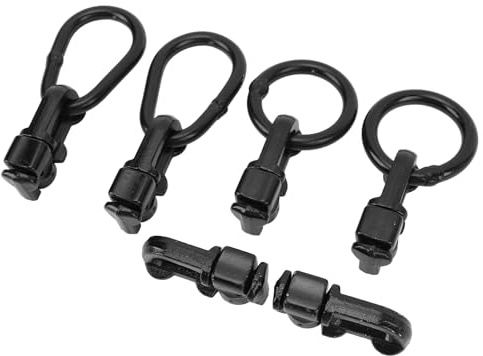 aqxreight Attache de Rail L en Acier Carbone Anodisé Point d'ancrage pour Camions Remorques et Camping Installation Facile et Résistance Charges Lourdes