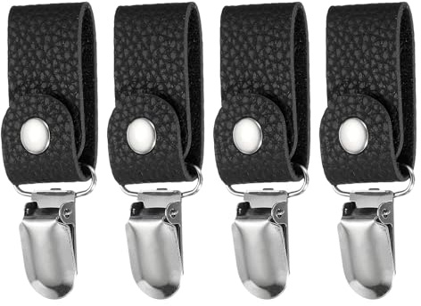 QUARKZMAN 4 Porte-Serviettes Avec Clip, Support Pour Serviettes De Cuisine Salle De Bain Torchon Anneau En Cuir Accroche-Mur Porte-Four Pour Décoration Maison Ferme Armoires Poignée.