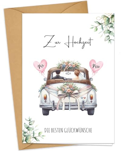 JOYEASE Tarjeta de boda