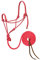 Weaver Leather Diamant-Halfter und Leine, geflochtenes Seil, helles Rosa/Gold/Türkis, durchschnittliches Pferd