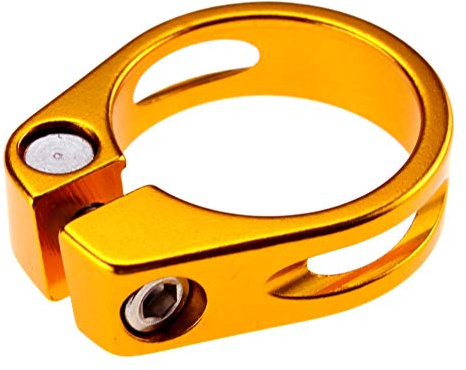 Be in Your Mind Collier de Serrage de Tige de Selle à dégagement Rapide pour VTT, vélo de Route, Alliage d'aluminium, doré 34,9 mm
