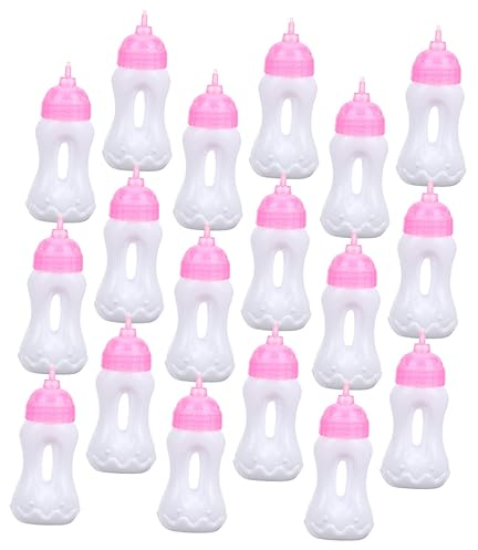 Toyvian 20st Nuckelflasche Babypuppenflasche Puppenfütterungsset Puppen Milchflasche Puppensaftflasche Spielzeug Für Babys Puppe Flasche Babyflasche Kind Simulationspuppe Mini Sport