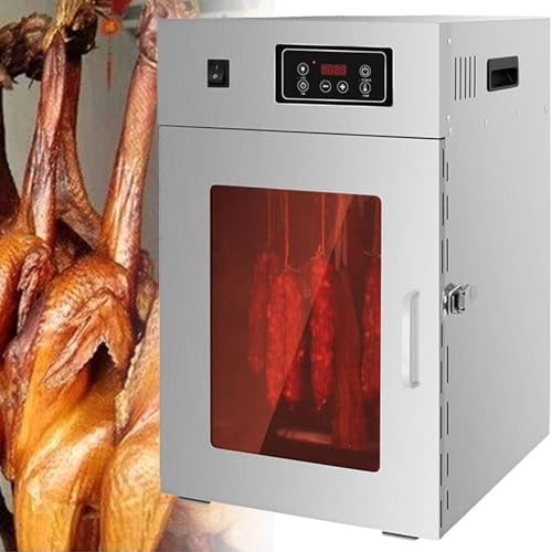 DPQYJPP Essiccatore Carne Rotante, Rotazione 360 °, con Pannello operativo Intelligente a LED, termostato Digitale Regolabile, essiccatore Rotante per Pancetta, Pollo, Anatra, Pesce, Manzo