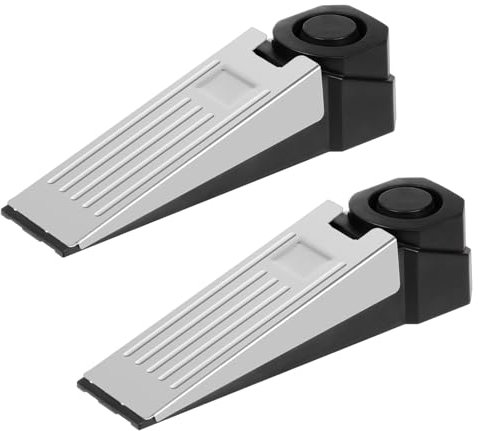 Flintronic Türstopper Alarm, 2 Stück Alarm Türstopper Türalarm Einbruchschutz 100dB, Tür Sicherheit Einstellbares Doppelschutz, Sicherheitsgerät für Zuhause, Hotel und Reisen, (Batterien nicht im)