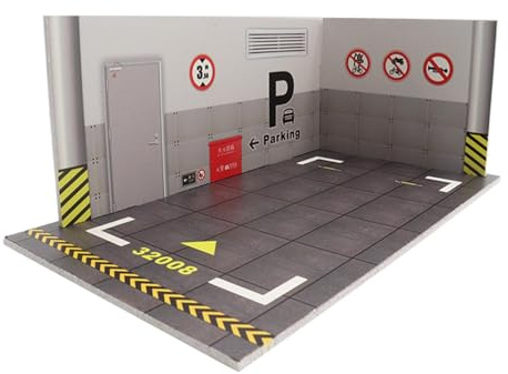 Parkeringsgarage modell – Speed Champions , modellvisning garage | bilmodell bilparkeringsplats förvaringsmodell, parkeringsplats scen, Carport kompatibel med byggklossar sport