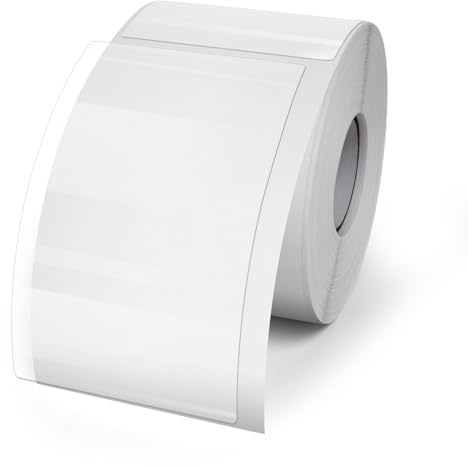 YIKIADA Lot de 500 autocollants rectangulaires transparents - 76 x 127 mm - Étiquettes autocollantes imperméables pour enveloppes, boîtes, cadeaux