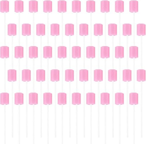 100 Pezzi Tamponi Orali Tamponi di Cotone, Lgiene Orale Bastoncini, Bastoncini Pulizia Cavo Orale Spazzolino Denti per L'igiene Orale Quotidiana e Bambini, Animali Domestici, Adulti, Anziani (Rosa)