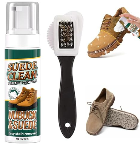 BAOSROY Suede Cleaner,Limpiador Zapatillas,Limpiador Ante con Cepillo,Limpiador Gamuza,Kit Limpieza para Gamuza,Limpieza Zapatos Nobuk,Kit Limpieza Zapatos,para Zapatos,Botas,Bolsos,Chaquetas
