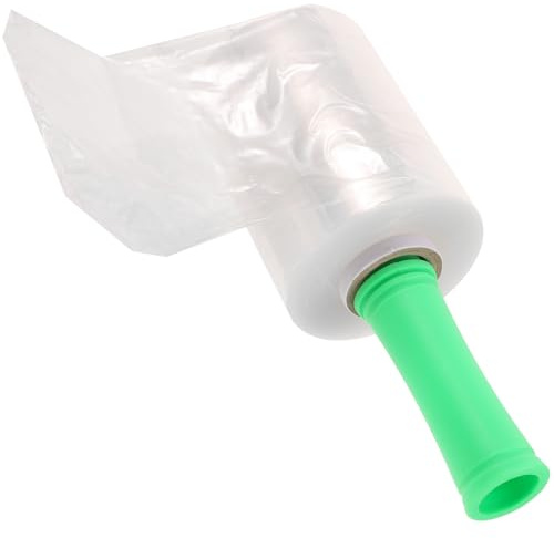 HOMSFOU Rollo de Film Estirable Transparente Asa de Plástico Película PE para Embalaje de Mudanzas Envoltorio Manual para Muebles Film Retráctil Resistente y Fácil de Usar