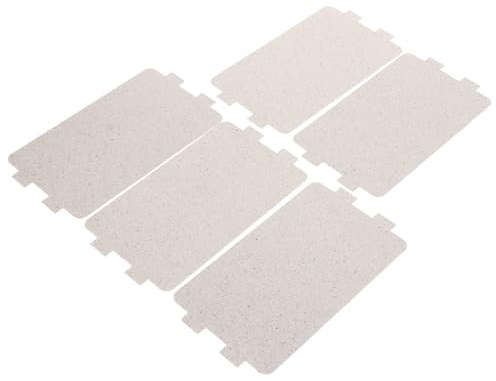 IWOWHERO 5 Pezzi Fogli Isolanti in Mica per Microonde, Piastra Isolante Resistente al Calore Copertura Guida D’onda, Accessori per Forno Microonde ad Alta Efficienza
