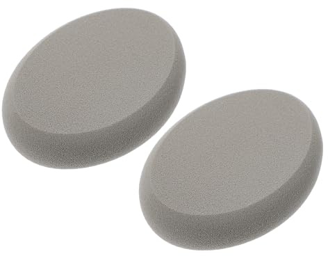 HEALEEP Borla de Base de Maquillaje Ovalada Lavables y Esponjosas de Poliuretano 2 Piezas para Maquillaje Facial y Crema Adecuado para Belleza