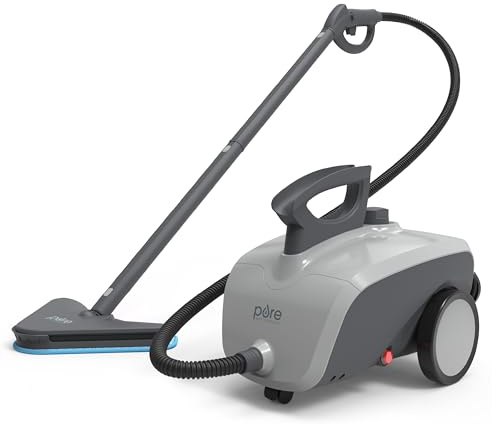 Pure Enrichment PureClean XL Rolling Steam Cleaner – Professional 1.5L Multi-Purpose Heavy Duty Steamer, 17 Accessories, Chemical-Free Deep Cleaning of Floors, Upholstery, Windows, Grout, Cars & More