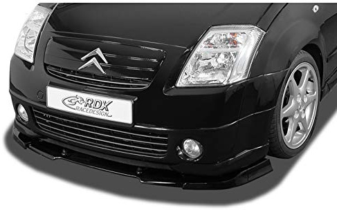 RDX Racedesign Spoiler avant Vario-X compatible avec Citroën C2 VTR/VTS (PU), Noir