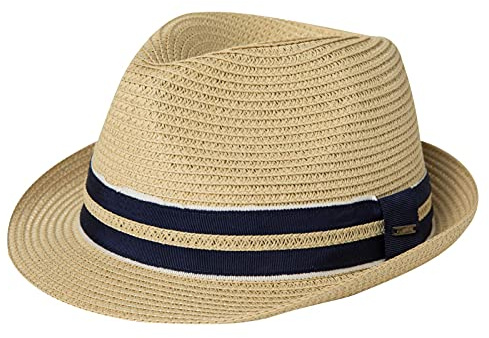 Comhats Summer Fedora Straw Hats for Men Beach Sun Panama Packable Trilby Dress Derby Beige Large