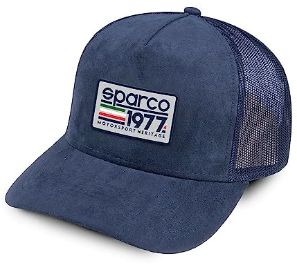 Sparco Unisex Mütze Trucker Marineblau Baseballkappe, One Size,Einheitsgröße