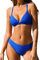 CUPSHE Damen Bikini Set Triangel V Ausschnitt Low Waist Lace Up Bademode Zweiteiliger Badeanzug Swimsuit Kobaltblau M