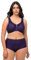 Ulla Popken Damen Entlastungs-BH, ohne Bügel, Strassanhänger, Cup C - G BRA, lilablau, 95F