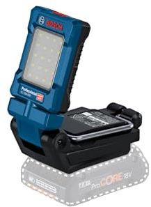 Bosch Professional 18V System linterna a batería GLI 18V-800 (con 800 lúmenes, 20 LED, cabezal de luz con capacidad de giro de 360° y 180° de inclinación)