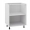 Modularer Unterer Küchenschrank 60 cm - ohne Arbeitsplatte - mit verstellbaren Füßen und Soft-Close - 18 mm Möbelplatte - einfach zu montieren - ideal für die Küche - Weiß