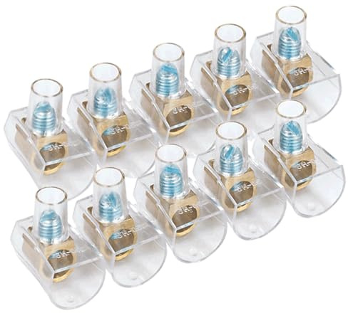 Morsettiere trasparenti PC5 (4 mm) - Confezione da 2 pezzi, ideale per collegamenti elettrici e montaggio su progetti elettronici.