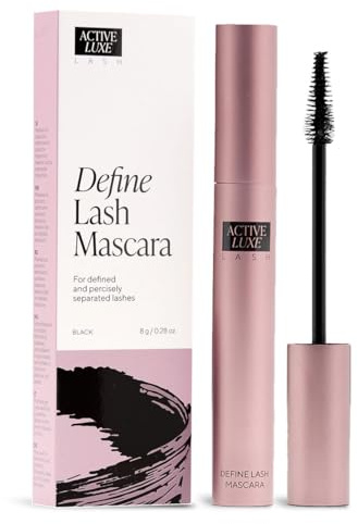 Active Luxe Define Lash Mascara – Hypoallergene Wimperntusche für empfindliche Augen – Mascara Schwarz für Länge, Volumen & definierte Wimpern, 8 g