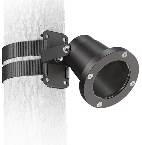 ledscom.de Faretto da giardino a LED DUK con attacco a cinghia per esterni, a spina, nero, attacco GU10