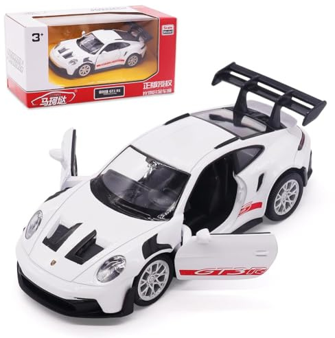 FCXVXCL Model Car White 911 GT3 RS 1:36 Scale Die Cast Toy Car Alloy Kids Toy with Pullback Function Decorative Model for Collection Gift Birthday Present for Boys,White