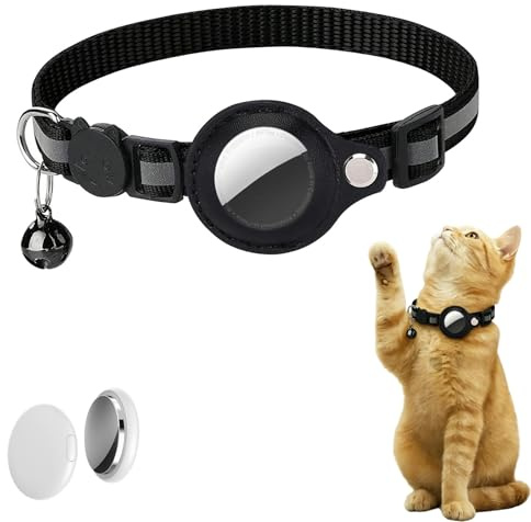 Collier GPS Chat, Collier Traceur GPS pour Chat et Chien, Localisation en sans Abonnement, Compatible iOS/Android/HarmonyOS, Ipx5 RéSistant Aux éClaboussures, Positionnement auxiliaire (Noir)