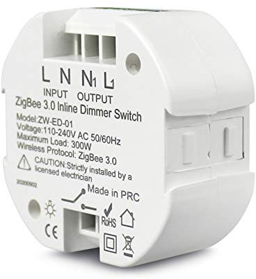 Yagusmart 2 Way Zigbee 3.0 Smart Light Dimmer Switch DIY Breaker Module, EU/UK, Smart Life/Tuya APP Remote Control, Works with Alexa Google Home (Dimmer switch, zigbee)