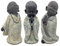 UNUS Gartenfigur Polyresin Kleine Mönche im 3er Set