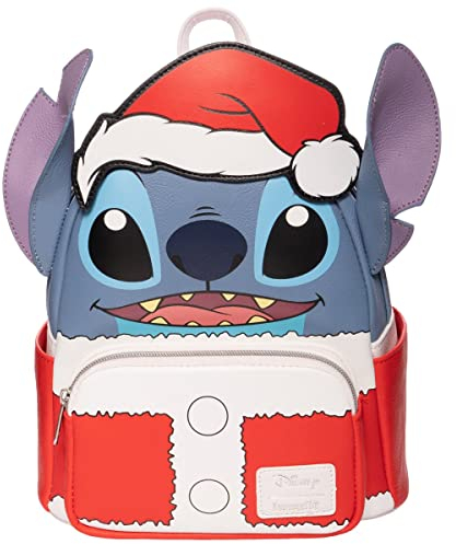 Lilo & Stitch Mini sac à dos Motif Père Noël, Red, One Size, Sacs à dos traditionnels