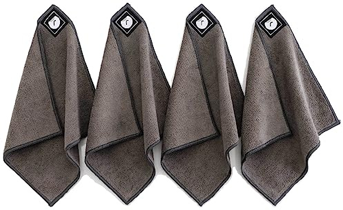 Remooble 4 Pack Magnetic Microfiber Cleaning Cloth Dry Erasers for Whiteboards - Towel Hangs on Metal Edged White Boards, Glassboards, and Blackboards Washable - 10'' X 10''