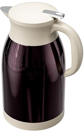 Thermal Coffee Carafe Jugs, UYOTBKEUB Stainless Steel Double Wall Vacuum Water Jug, 360° Upside Down Without Leakage Vacuum Jug for Tea,Juice,Coffee,Milk