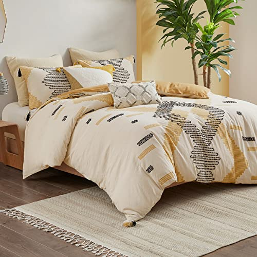 BLACK FOREST DECOR Avalon Duvet Cover Set - Full/Queen, 100% Cotton, Machine Washable, 88 W x 92 L