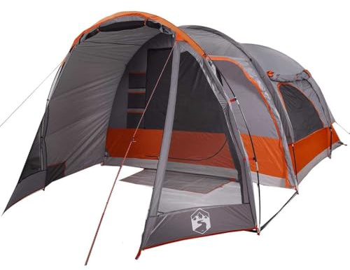 vidaXL Tienda de campaña Familiar para 6 Personas Impermeable Gris