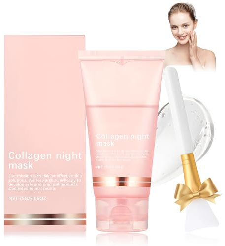 Mascarilla Colageno Facial, Collagen Peel Off Mask, Mascarilla de Colageno Overnight Peel Off Mascarillas Faciales, Hidratante, Reafirmante y Lifting-75ml