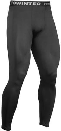 Towintec Legging Compression Sport Homme Running Collant Long Pantacourt Séchage Rapide Pantalon léger Respirant Baselayer Long Pantalon de Course Tight Caleçons Hiver Fitness Basketball Gym