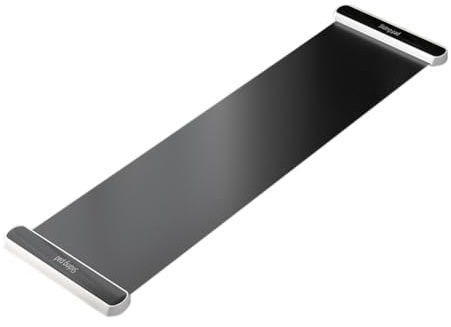 Ptdfjspt Tapis de Glisse de Yoga, Tapis D'Entraînement de Patinage de Vitesse Intérieur, Tapis de Hockey sur Glace, Patin à roulettes, Exercice des Jambes - Noir 180cm