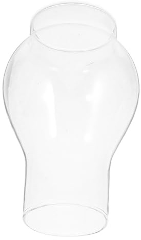 Gatuida Hand Blown Frosted Glass Lamp Shade Replacement for Vintage Oil Lamps Elegant Windproof Chimney Globe for Home Decor Camping Outdoor Activities Diameter Height