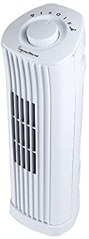 Signature S40005 14” Oscillating Mini Tower Fan with 2 Speed Settings, White