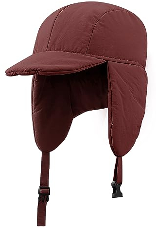 Clakllie Unisex Winter Warme Fliegermütze mit Ohrenklappen ，wasserdichte Trappermütze Bomber Hut Fliegermütze Russen Mütze Herren für Snowboarden Skaten Männer Schneekappen Ushanka Winddicht Hut