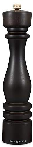 Cole & Mason London Chocolate Wood Pepper Mill, 30cm Pepper Grinder with Adjustable Grind, Precision+ Carbon Mechanism, Beech Wood, Seasoning Mill, Lifetime Mechanism Guarantee