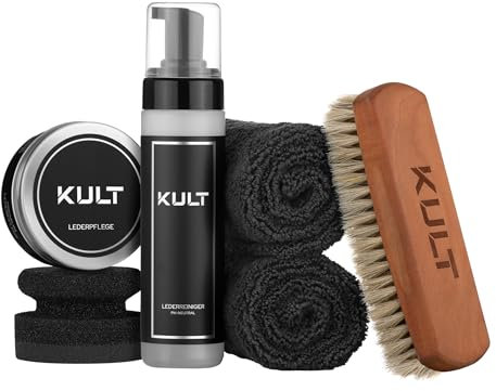 KULT Premium Lederreiniger & Lederpflege Set