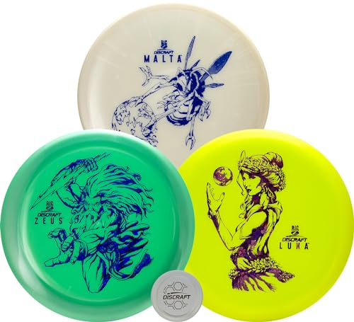 Paul McBeth Big Z Three-Pack Disc Golf Set - Zeus, Malta, Luna - Varied Weights & Unique Colors/Foils Combinations