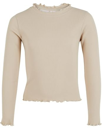 Urban Classics Damen Girls Short Rib Longsleeve softseagrass, 122/128