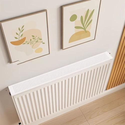 Housse de radiateur, housse anti-poussière de radiateur pour bloquer le coussin de radiateur décoratif, aimant intégré fixé, pour salon/chambre/cuisine, blanc (60 cm)