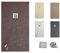 VAROBATH | Plato de Ducha ONE – Material Resina con Carga Mineral y Textura Pizarra Antideslizante C3 – Incluye Válvula Desagüe y Rejilla (MARRON RAL8017, 80x160)