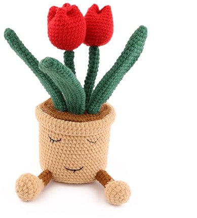 caiyjhao Piante in vaso grandi a forma di tulipano, simulazione di tulipani in vaso, adatte per stanze di casa, tavoli da pranzo, decorazioni per ufficio per parenti e amici, regalo di compleanno per