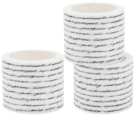 NIYANGLE 3piezas Cinta Retro Gótica de Cinta Washi Gótica Inglesa para Proyectos de Manualidades Accesorios para Planificadores Álbumes de Recortes Escritura Fiestas